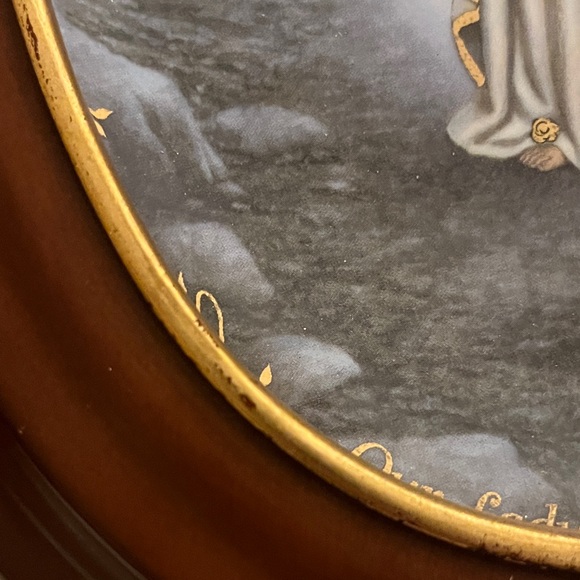 The Bradford Exchange Our Lady of Lourdes  Wall Art with Gold and Brown Frame - Picture 11 of 14